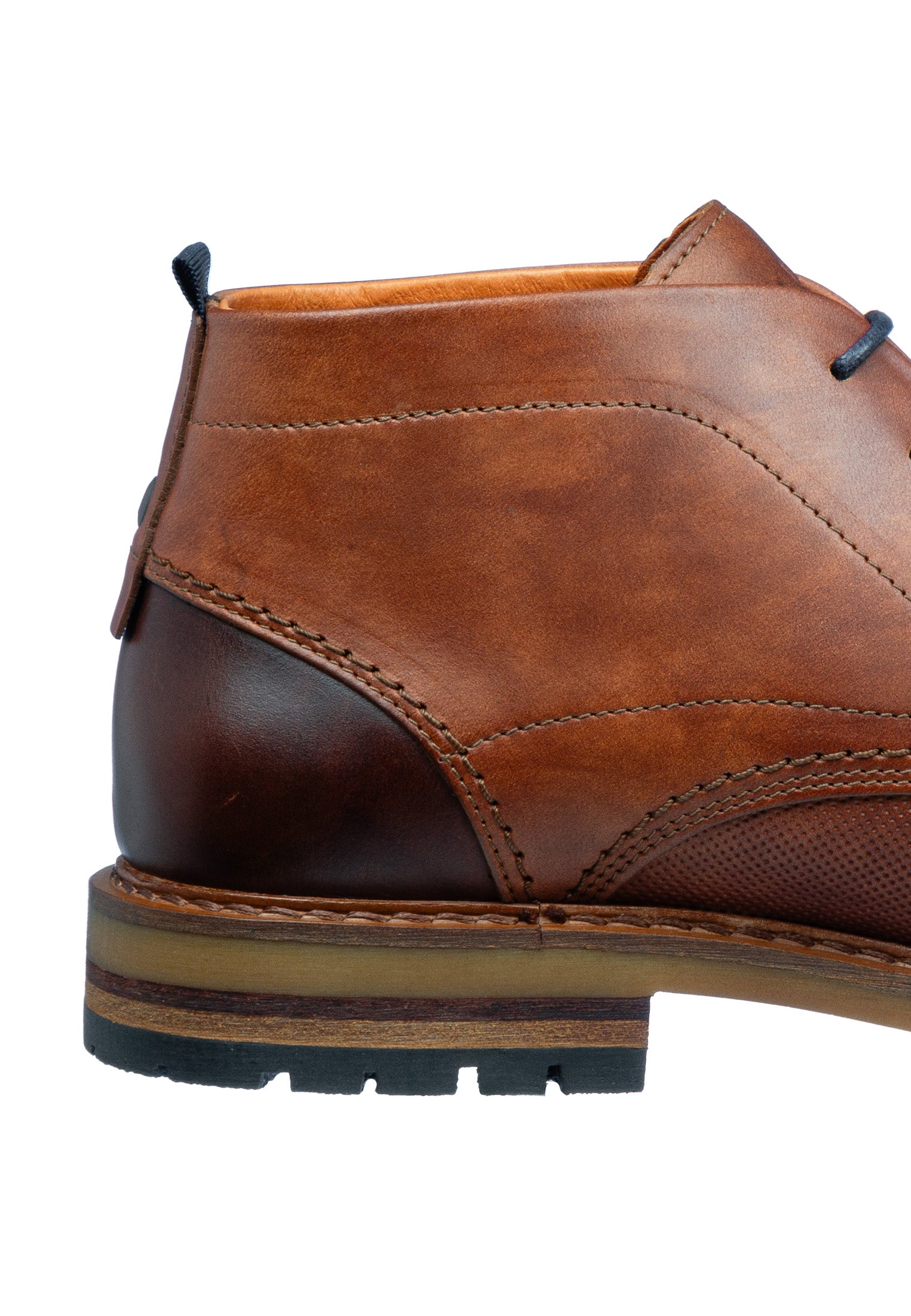 Cognac gladleren Dino boot