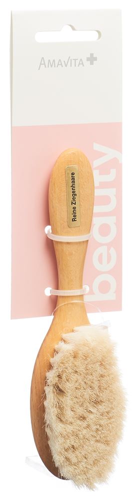 Amavita Beauty Babybürste mit Ziegenhaar Buchen 1 Stk