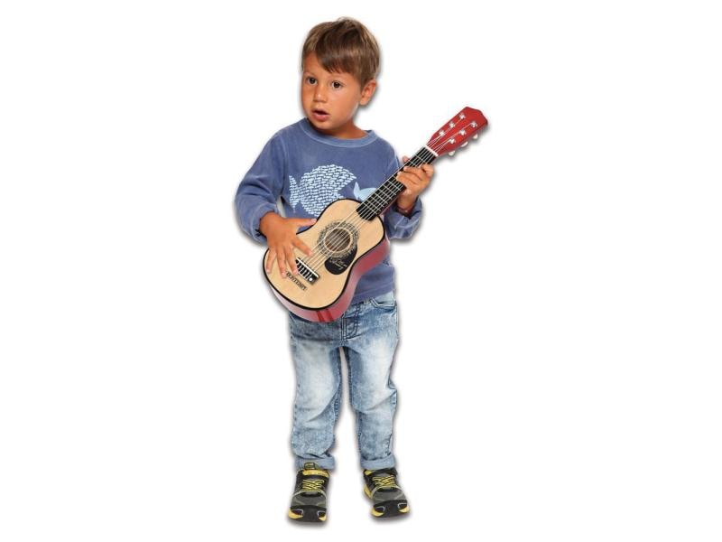 Bontempi Musikinstrument Holzgitarre 6 Saiten Spielen Sie die schönsten akustischen Songs auf diesem kleinen Saiteninstrument