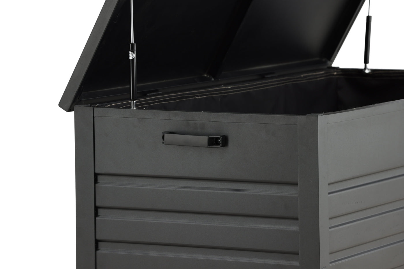 FjÃ´rd - Kussenbox Zwart Aluminium - 130x60x60cm - Elsa