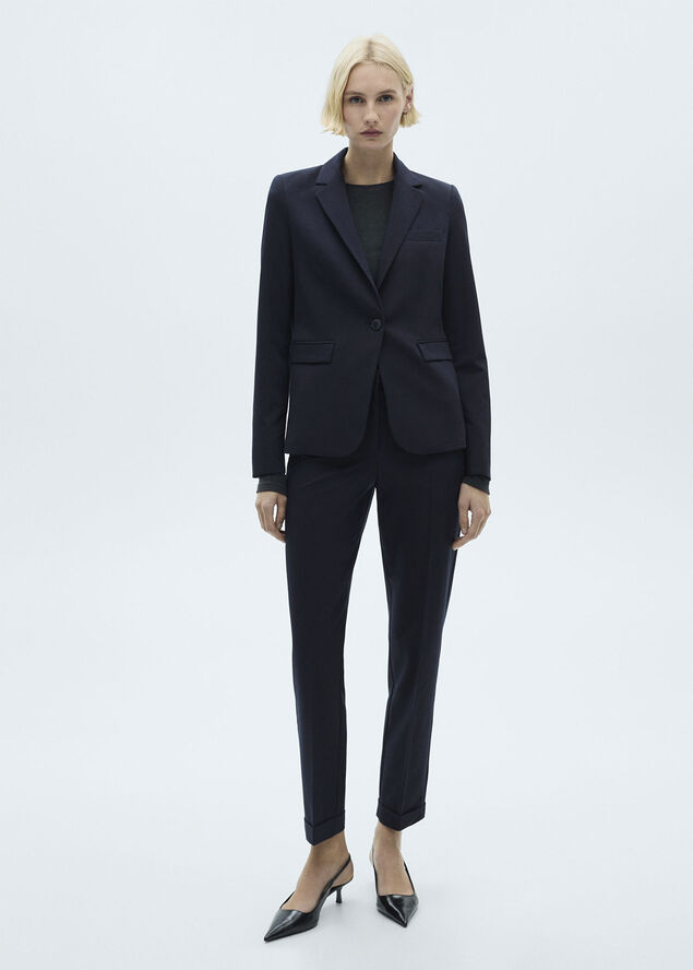 MANGO BLAZER. -- BOREAL Navy