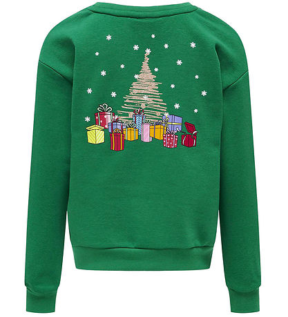 Kids Only Sweatshirt - KogYda - Weihnachten Life - Green Jacke/G
