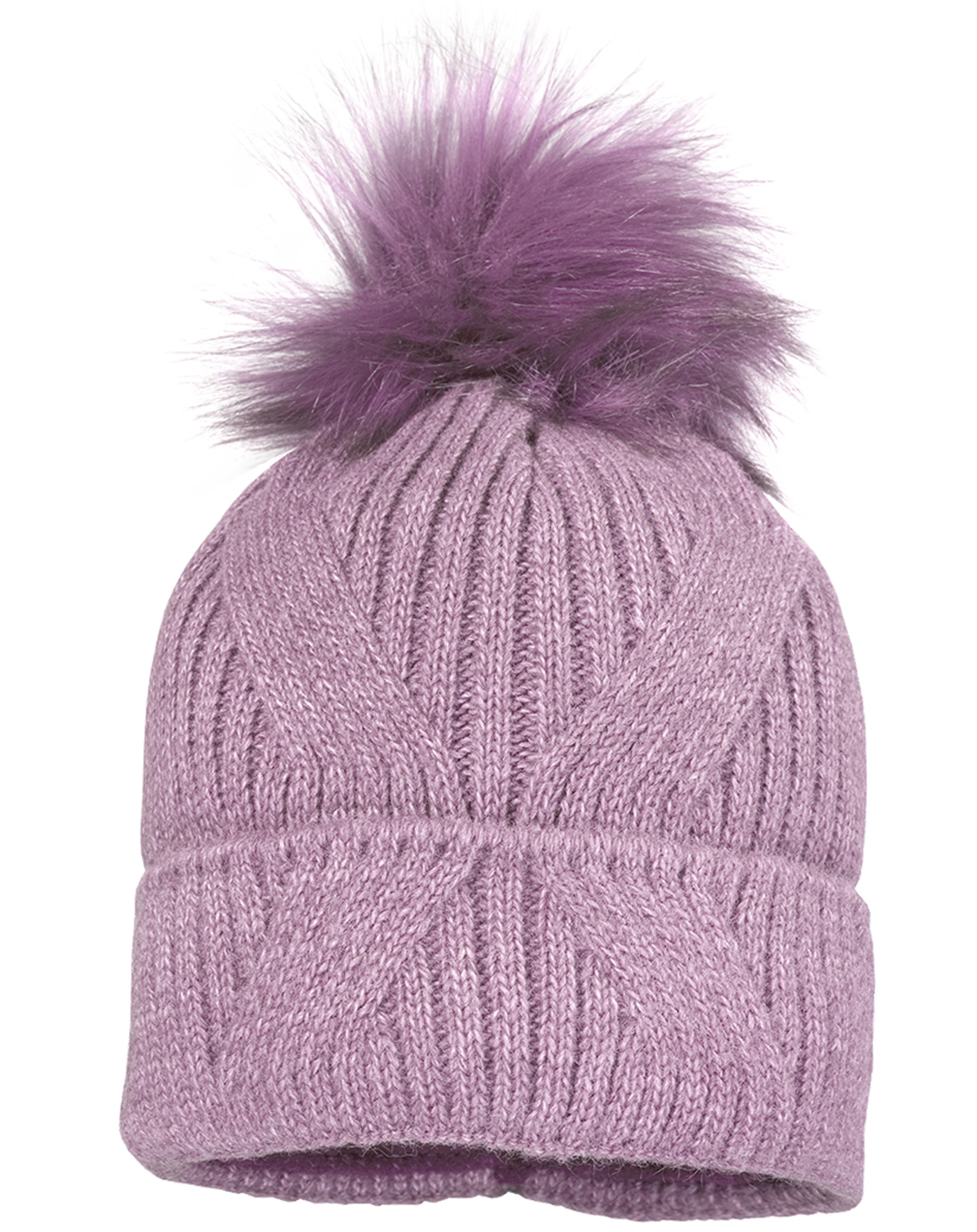 Strickmütze MAX GIRL mit Kunstfellbesatz in iris orchid