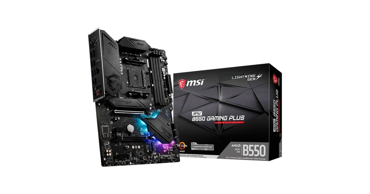 MSIMPG B550 GAMING PLUS socket AM4 moederbord  (Zwart, RAID, Gb-LAN, Sound, ATX)