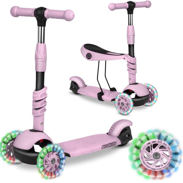 Trehjuls scooter Ricokids Cubi - Rosa