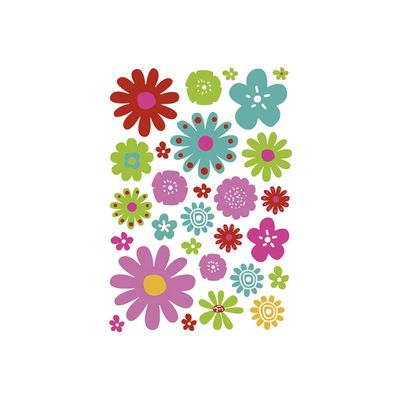 Maildor - 6 feuilles gommettes fleurs