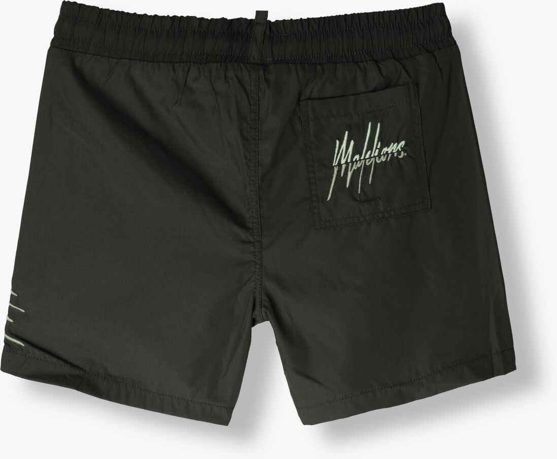 MALELIONS donkergroene malelions  split swim shorts