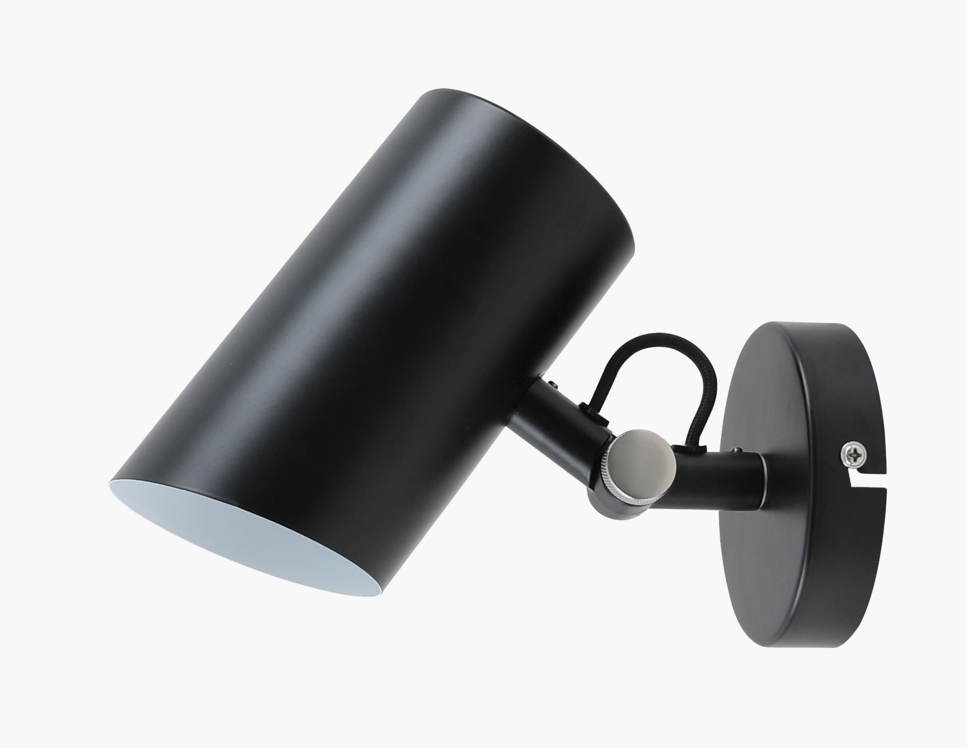 Vegglampe svart - 20,8x8x16 cm
