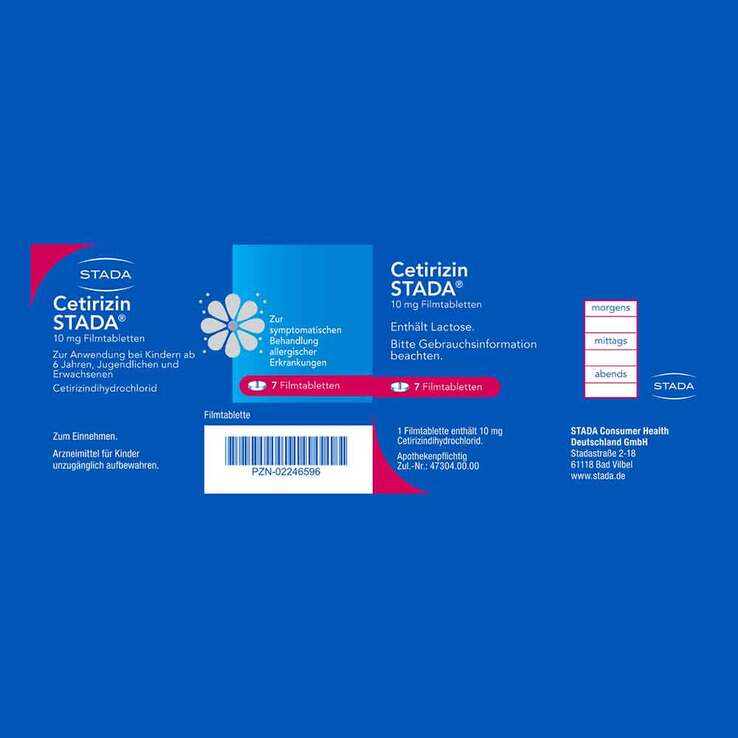 Cetirizin STADA 10 mg Filmtabletten, 7 St