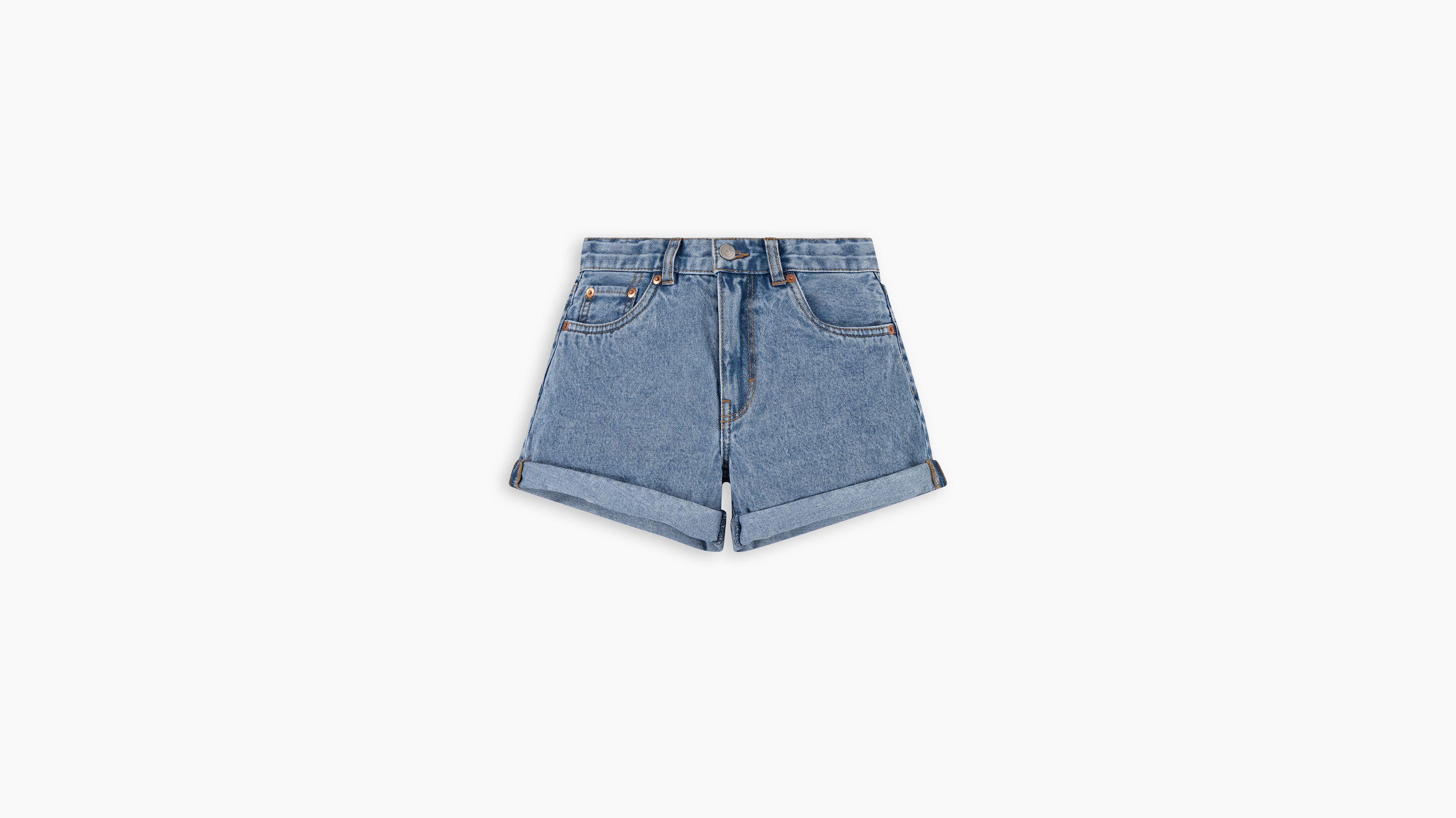 Ado short mini Mom avec revers - Vibe Check - Bleu