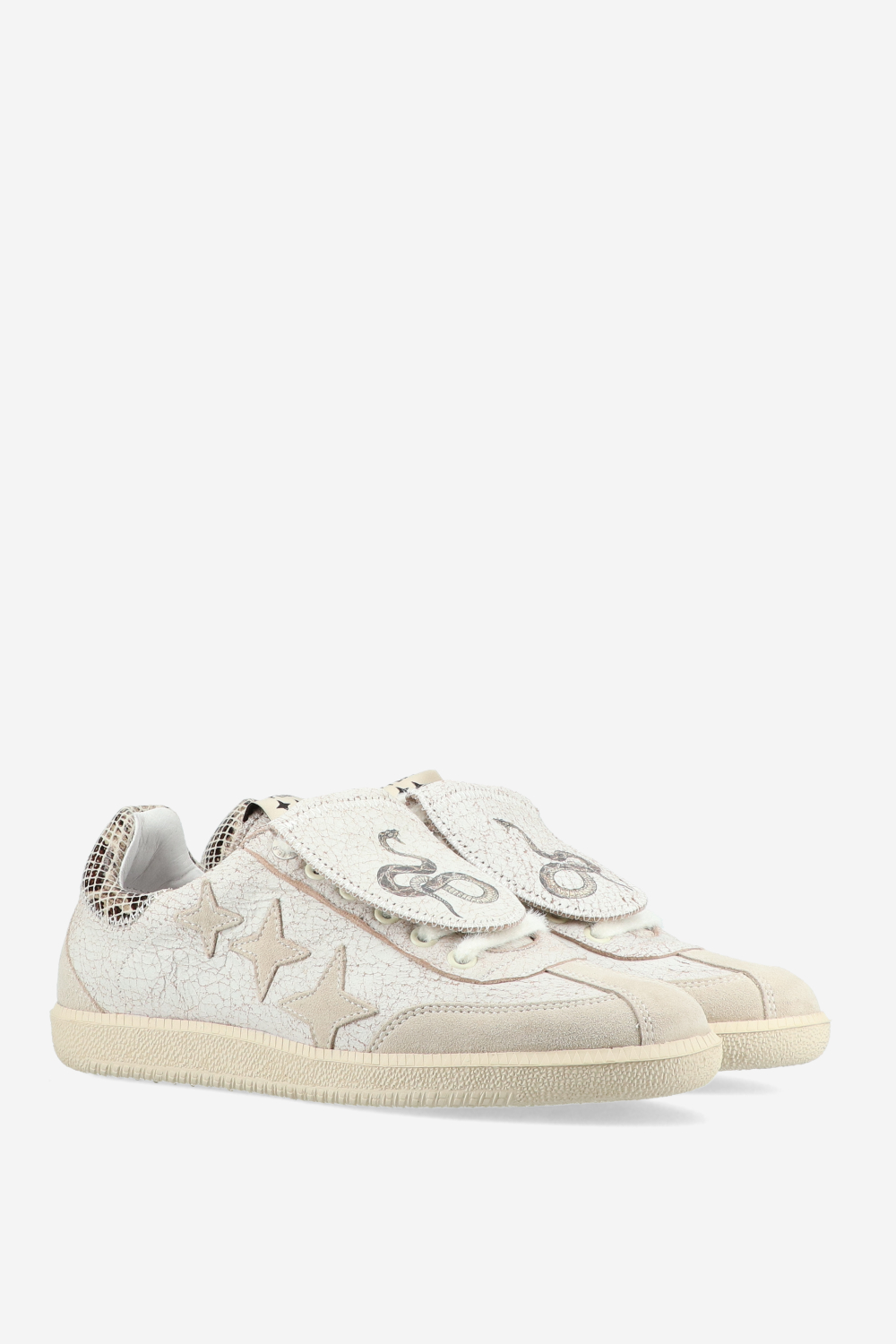 Plus duke leather snake sneakers