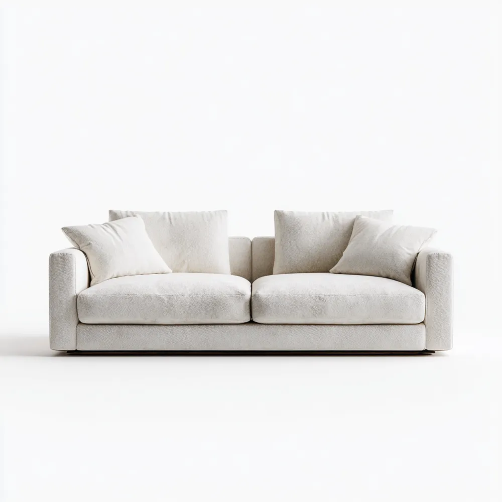 2-Sitzer-Sofa Stoffpolsterung 200x95x90 cm – Creme – Modernes Design