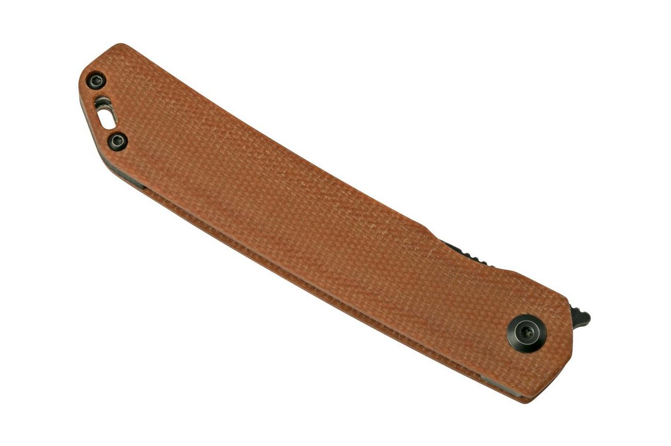 Kansept Hazakura T1019C5 Brown Micarta zakmes, Max Tkachuk design