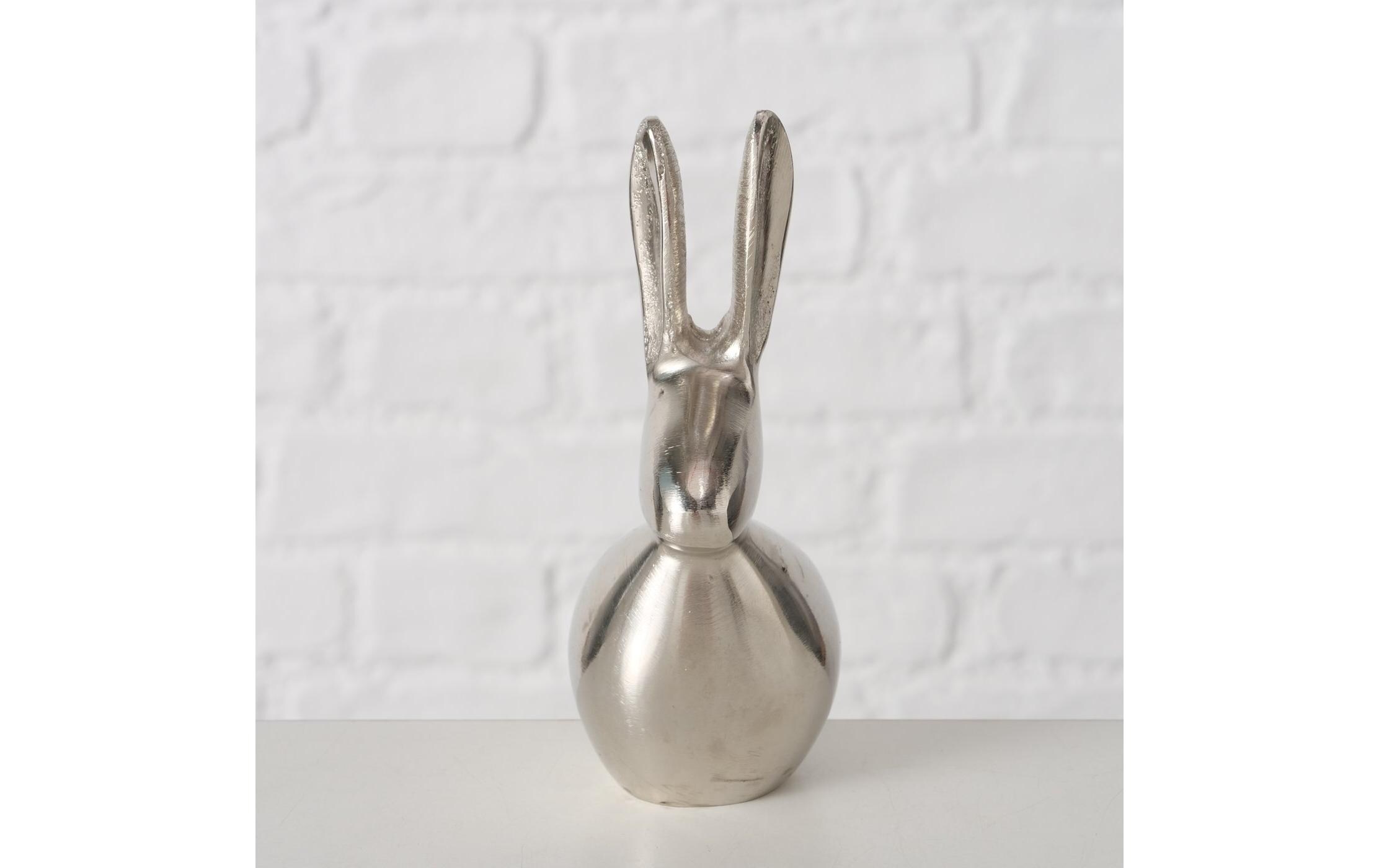 Aufsteller Hase Lapis, Silber, 12.2 cmOsterdeko aus Metall