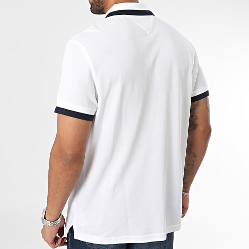 Polo Manches Courtes Solid Tipped 8313 Blanc