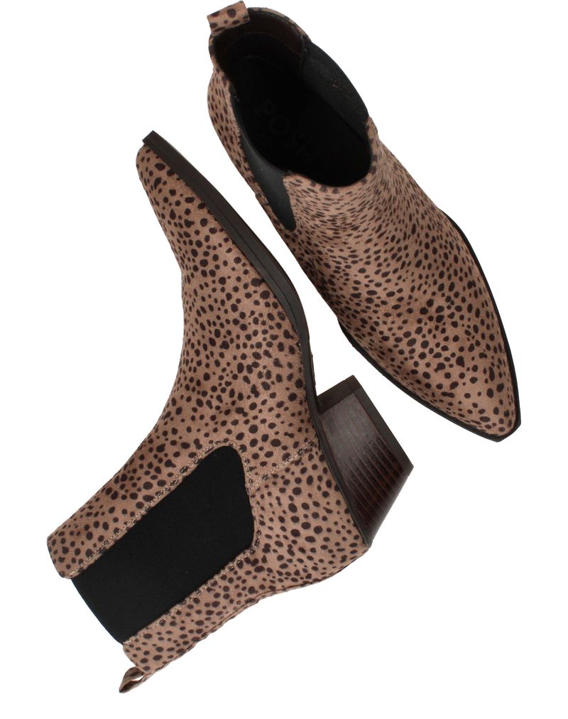 POSH by Poelman Enkellaarsjes Beige Dames