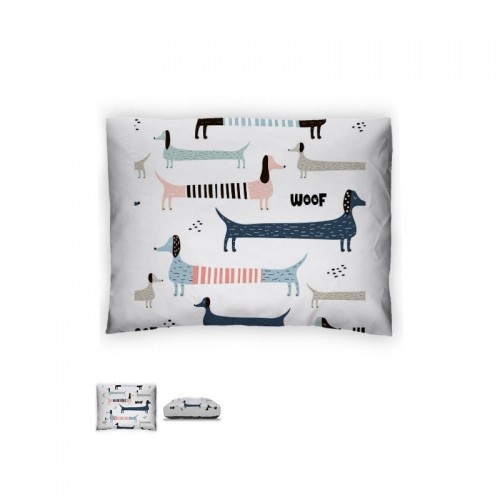 Colchão Woof para cães, almofada estampada lavável