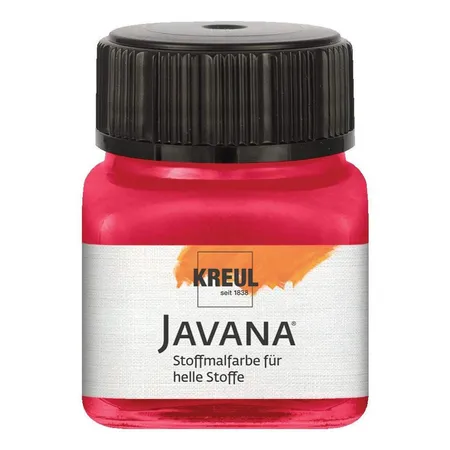 KREUL Javana Stoffmalfarbe für helle Stoffe Karminrot 20 ml