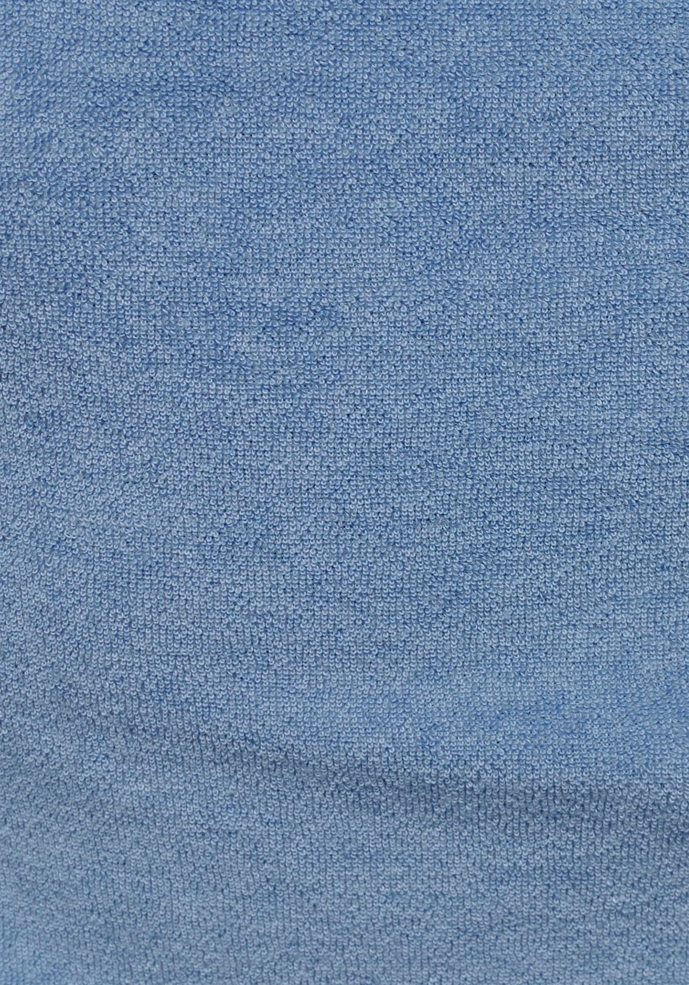 KangaROOS Damenbademantel »Dalia, ideal für Sauna & Spa, Standardlänge & Überlänge«, 1 Stk. Uni-Farben mit Streifen, Taschen, leicht, XS-3XL, auch in extra lang