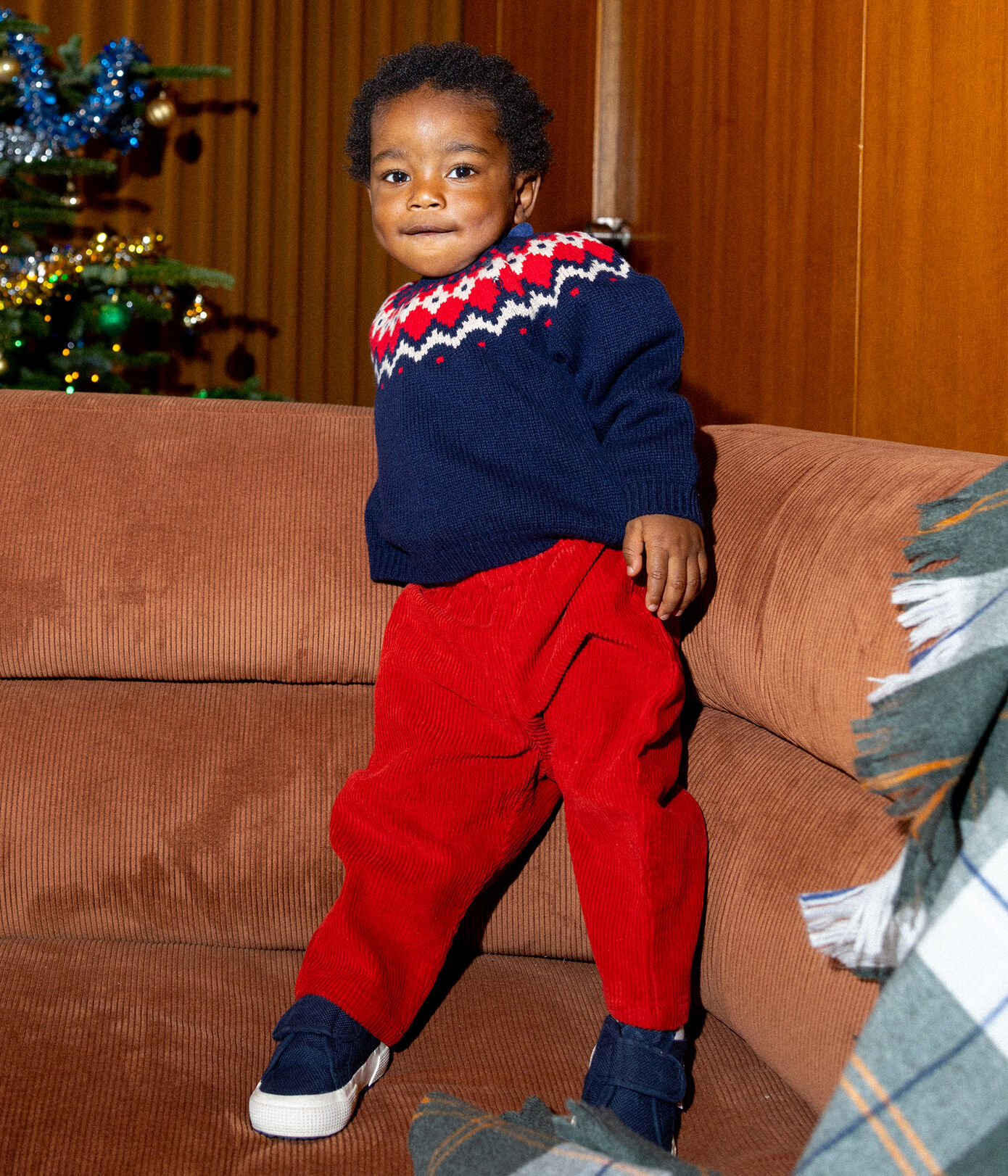 Pantalon bébé en velours grosses côtes