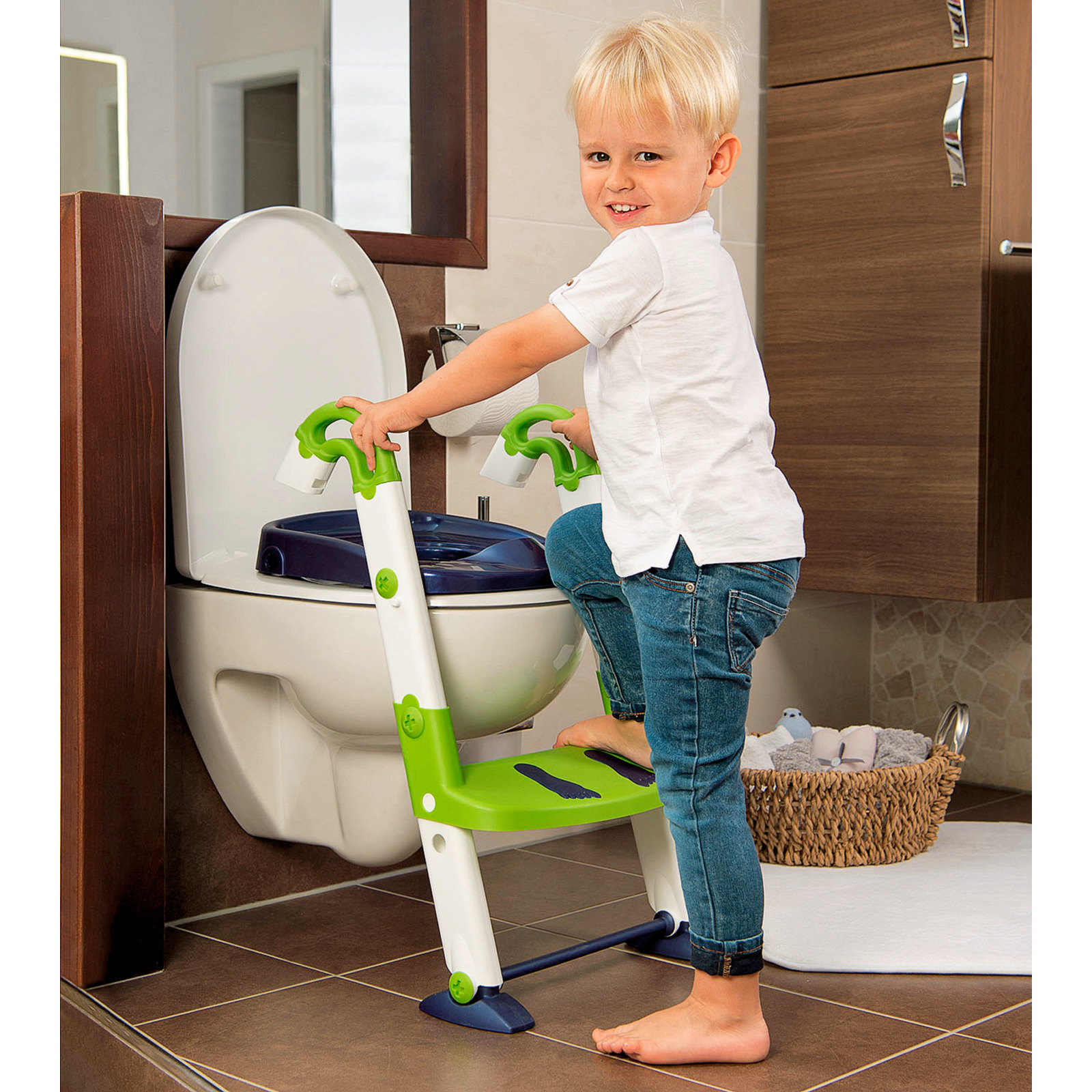 Kidskit Toilettentrainer 3 in 1 bl/w/gr
