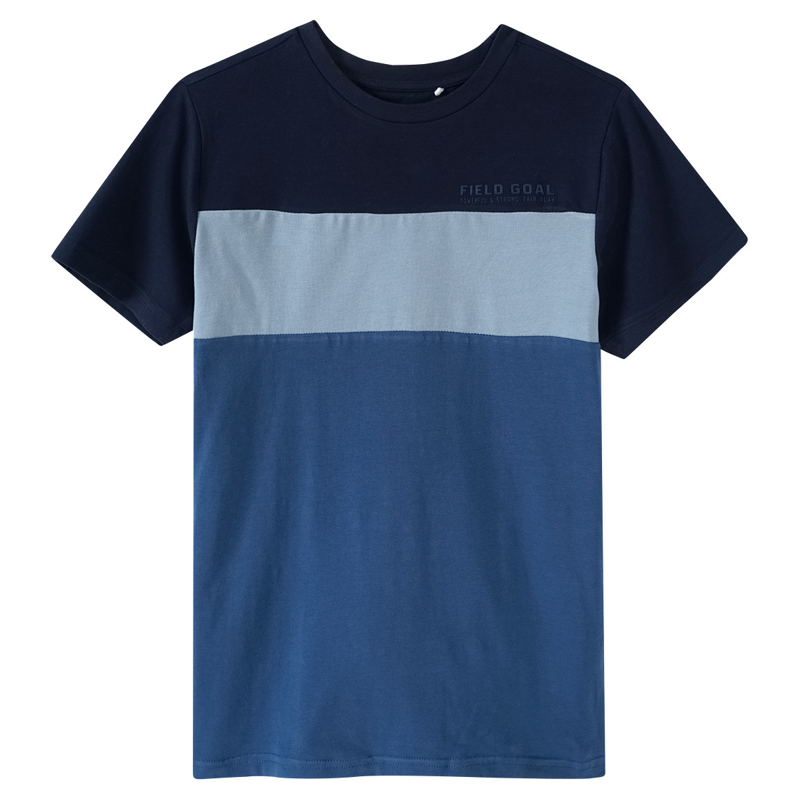 Yigga Jungen T-Shirt mit Farbteilern dunkelblau / hellblau