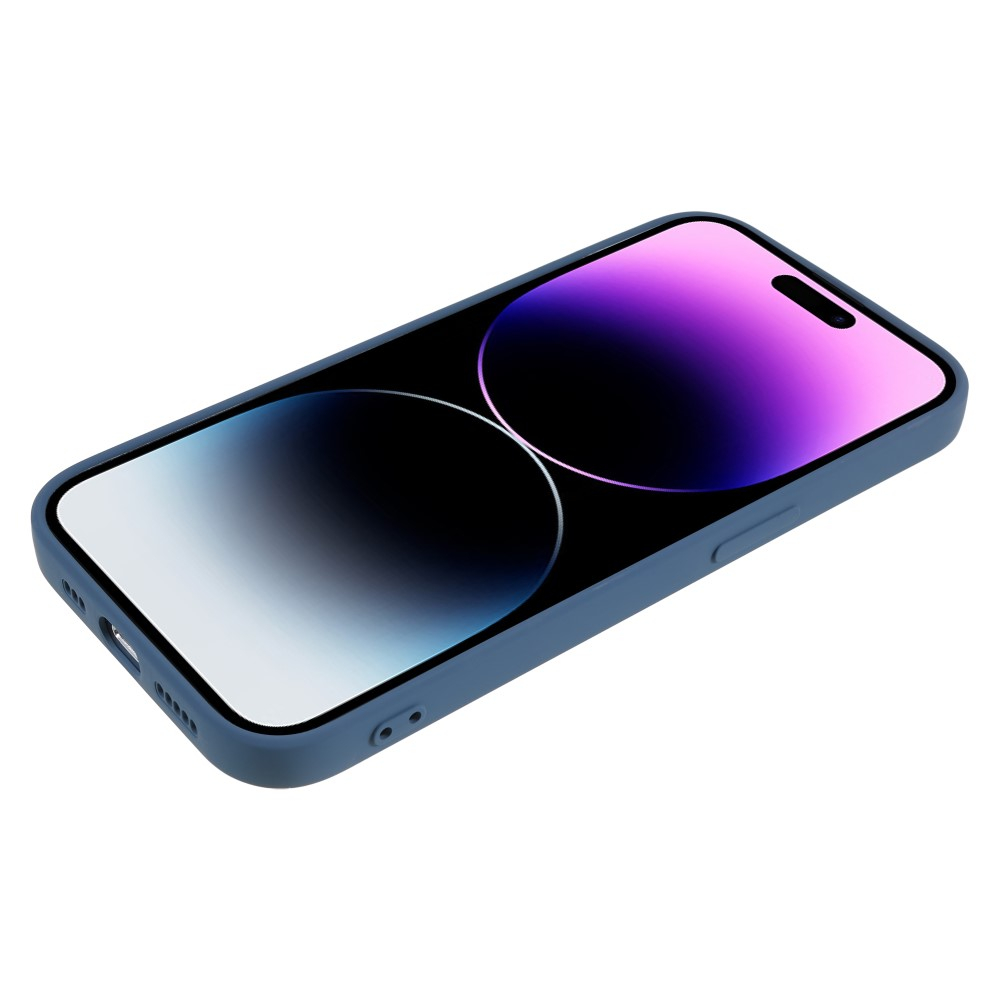 iPhone 15 Pro Gummi Case Hülle mit Kameraschutz - Dunkelblau (Matt)