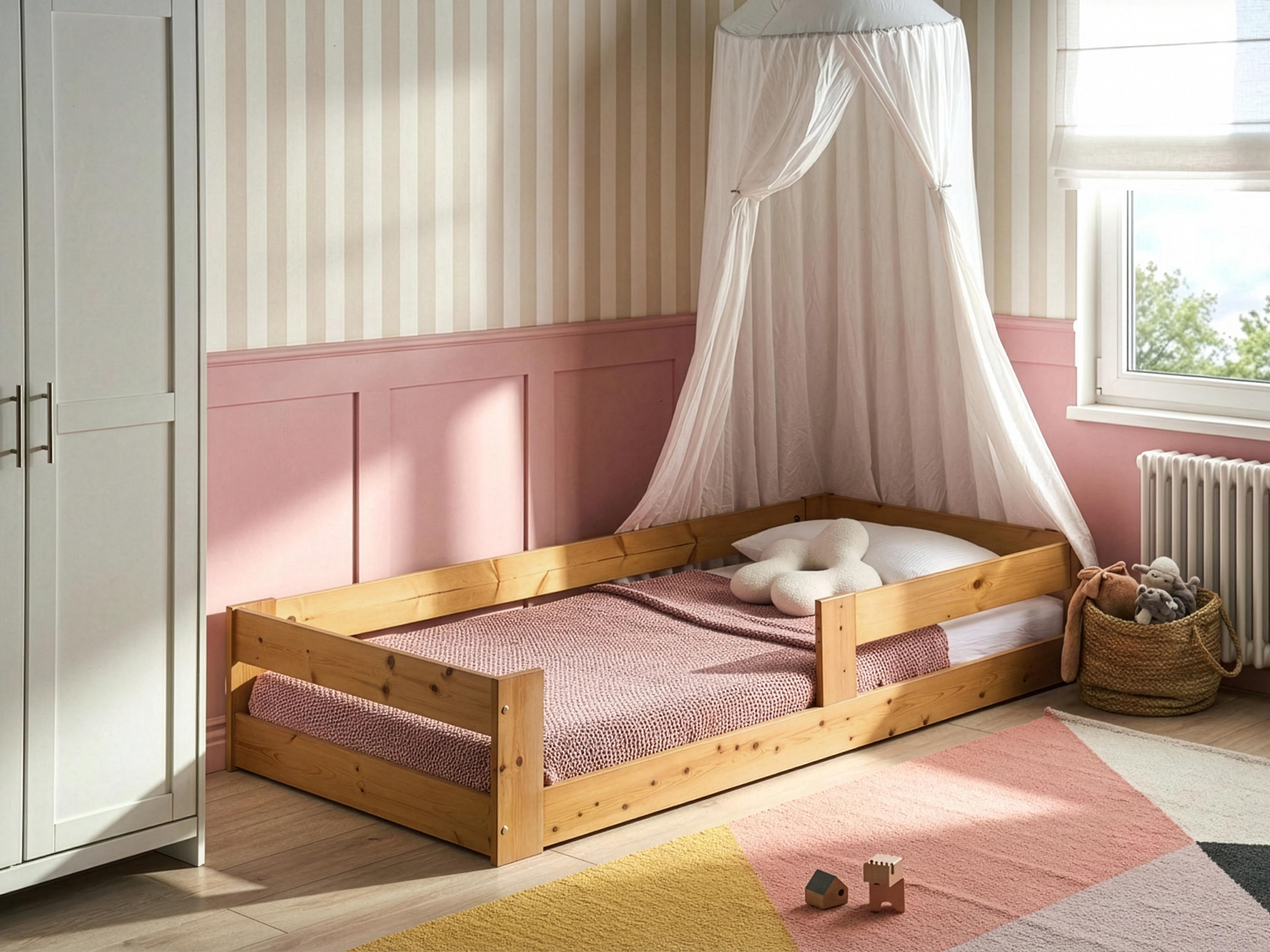 Kinderbed Dennenhout PRIMELLES 90 x 200 cm Bruin