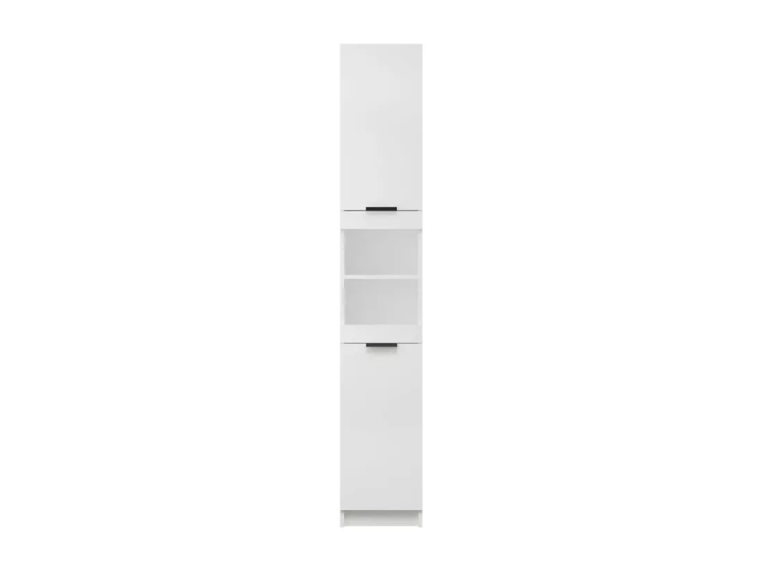 Armoire de salle de bain blanc 32x34x188,5 cm bois d'ingénierie