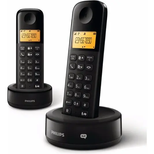 Téléphone sans fil Philips D1652 Noir Double combiné