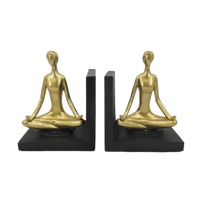 Buchstützen - Yogafiguren - ca. 15 x 10,5 x 19,5 cm - 2 Stück