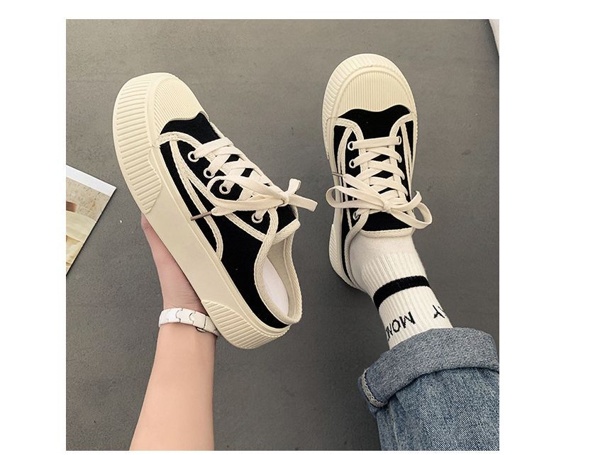 caneik - Contrasterende Platform Sneaker Mules