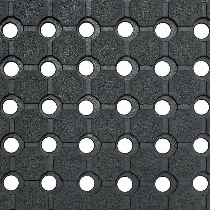 Rubber - Ringmat - Zwart - 10 mm Dikte - 91,5 cm Breedte