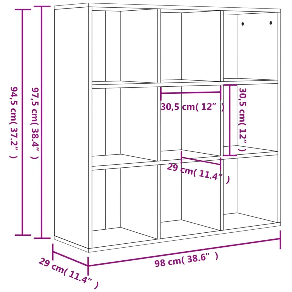 vidaXL - Boekenkast - Bruin - Bewerkt hout