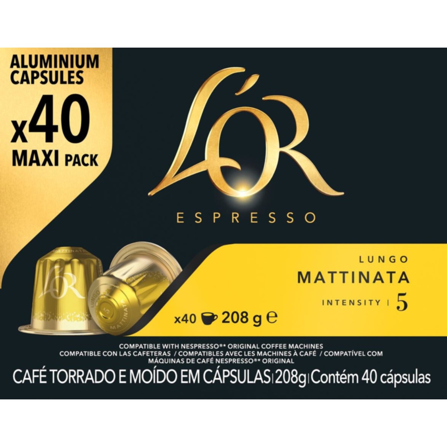 L'Or Lungo 5 Mattinata - Nespresso Kompatibel 40 Kapseln
