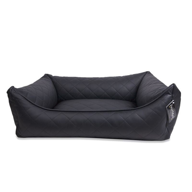 Lex & Max Eco Leer - Hondenmand - Zwart - 80x100x26 cm - L