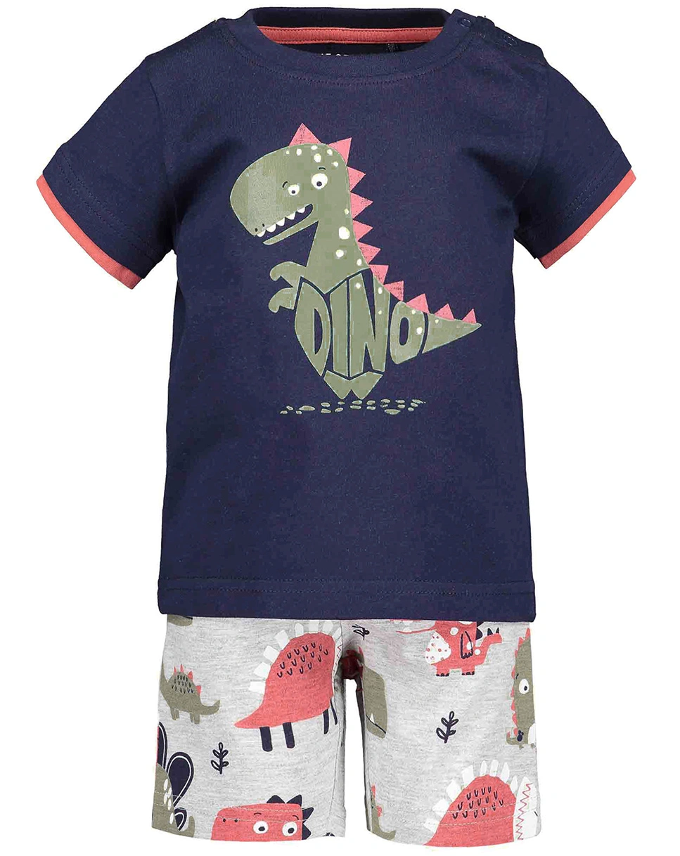 T-Shirt DINO WORLD 2-teilig in nachtblau