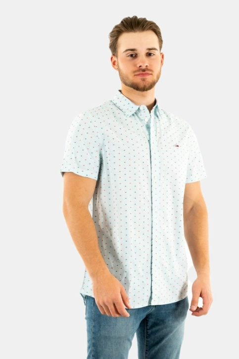 chemise manches courtes tommy jeans dm0dm13038 blanc