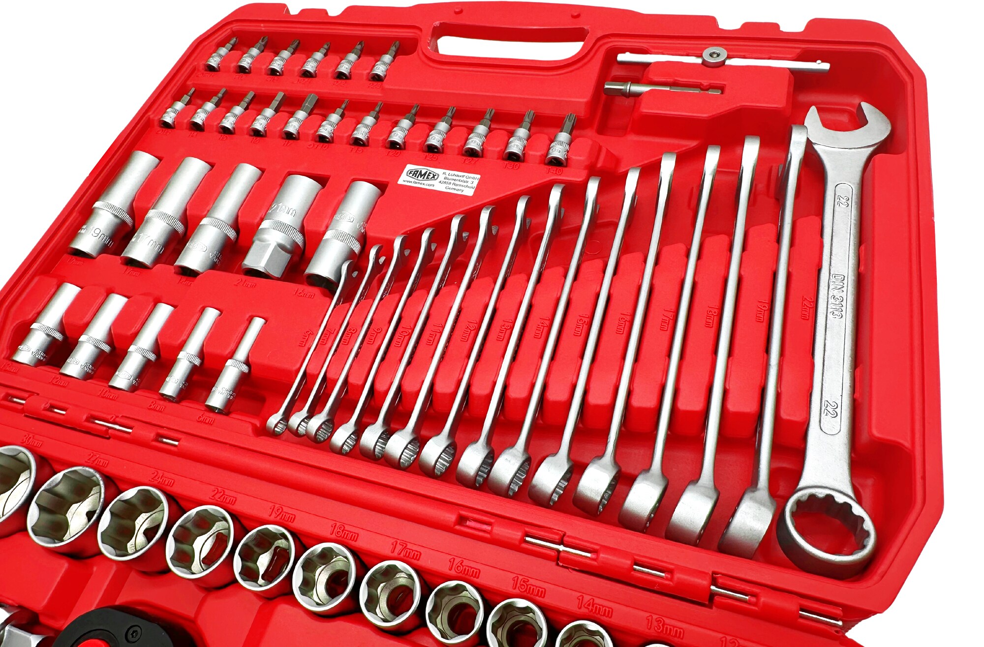 FAMEX 568-44 Mechaniker Steckschlüsselsatz 125-teilig