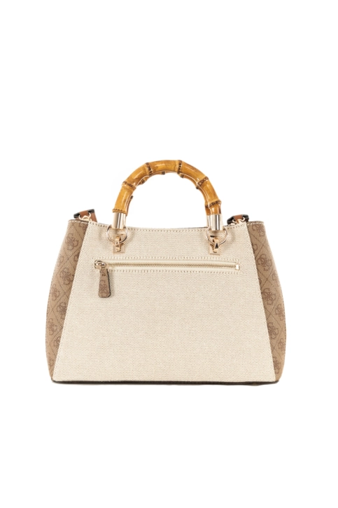 Sacs à main guess jeans kerima bamboo girlfriend stchl nll natural/latte logo