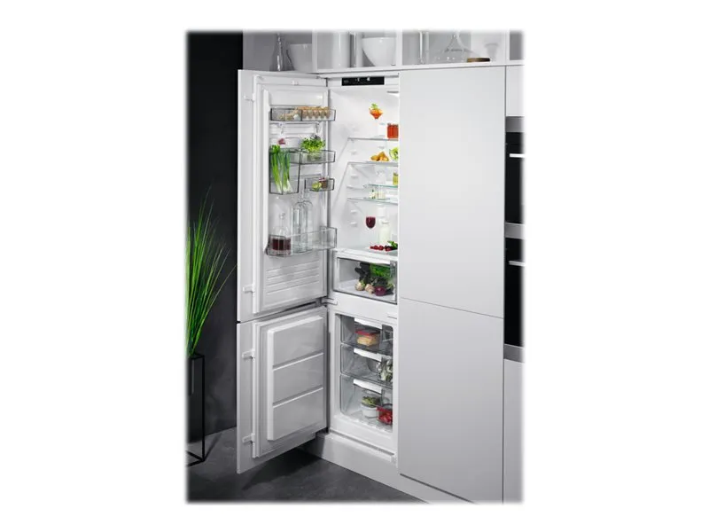 AEG 8000 MultiSpace SCE819E5TS - Køleskab/fryser - bund-fryser - til indbygning - niche - bredde: 56 cm - dybde: 55 cm - højde: 189.4 cm - 269 liter - Klasse E - hvid