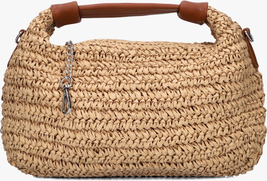 bruine núnoo schoudertas dandy raffia
