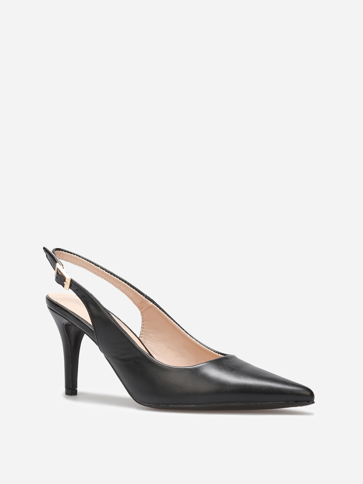 Escarpins slingback à bout pointu- Noir