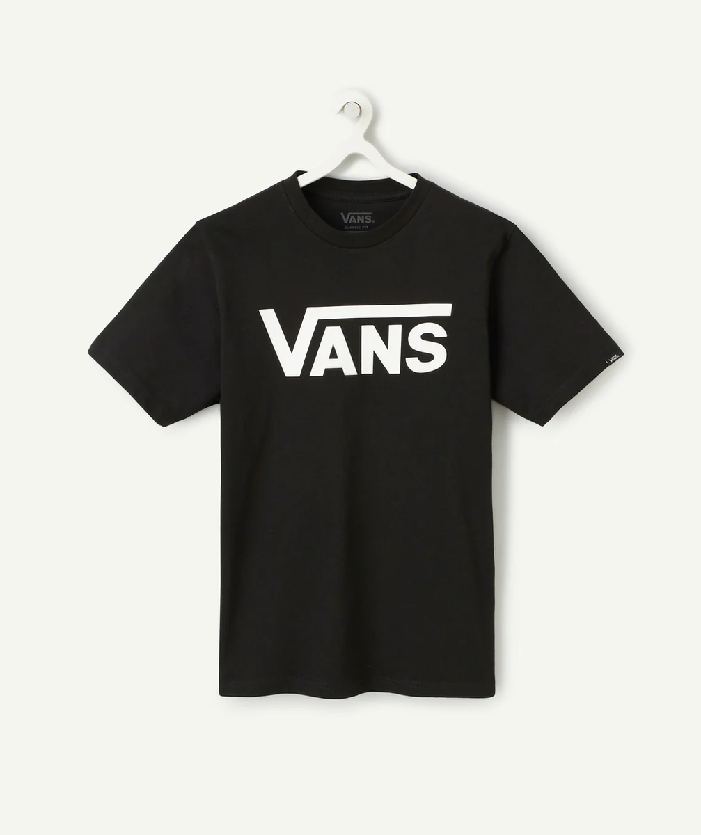 VANST-SHIRT VANS CLASSIC JUNIOR NOIR AVEC LOGO BLANC