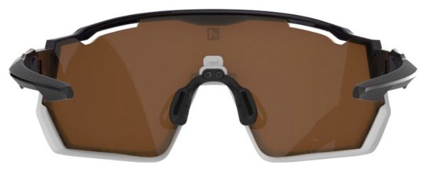 Coffret Lunettes AZR Pro Race RX Noir/Blanc Verni / Écran hydrophobe Or