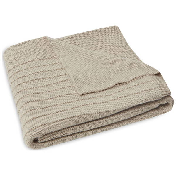 JolleinJollein   Decke Knit GOTS pure knit nougat 100x150 cm