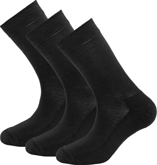 Daily Merino Medium Sock 3-pack Unisex Black