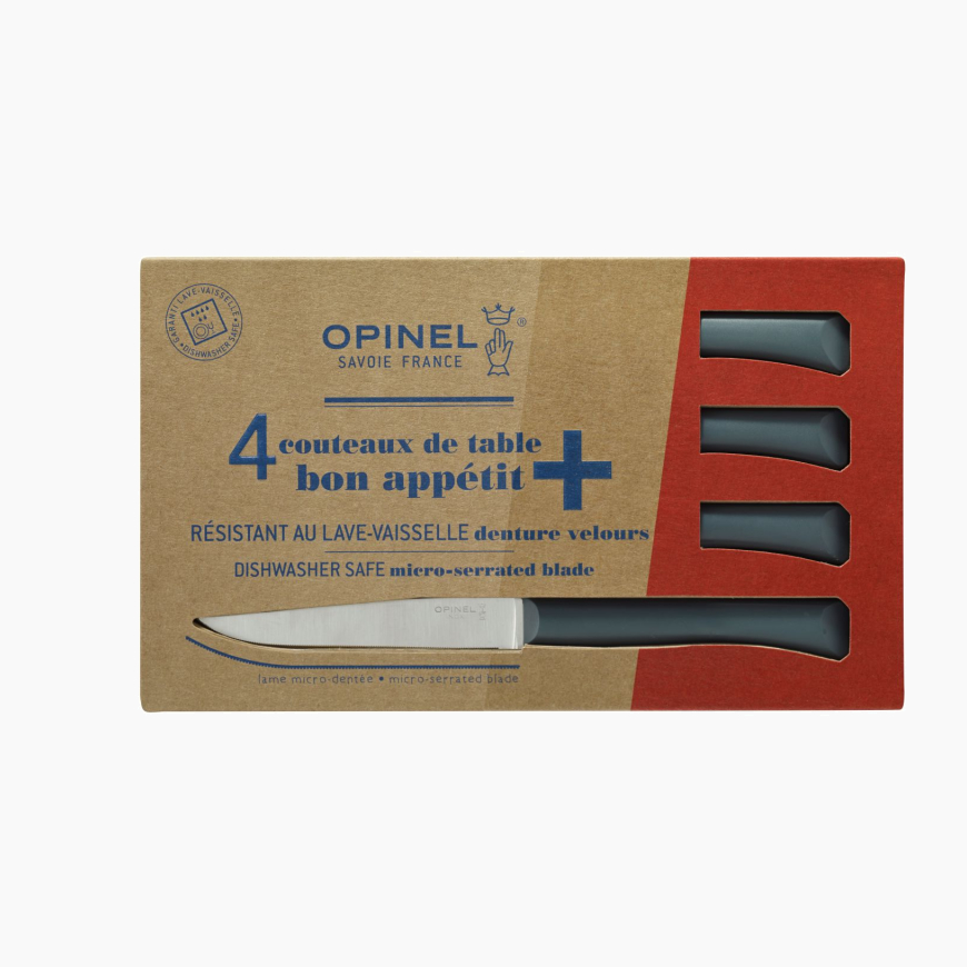 Coffret de 4 couteaux de table Bon Appétit + Anthracite