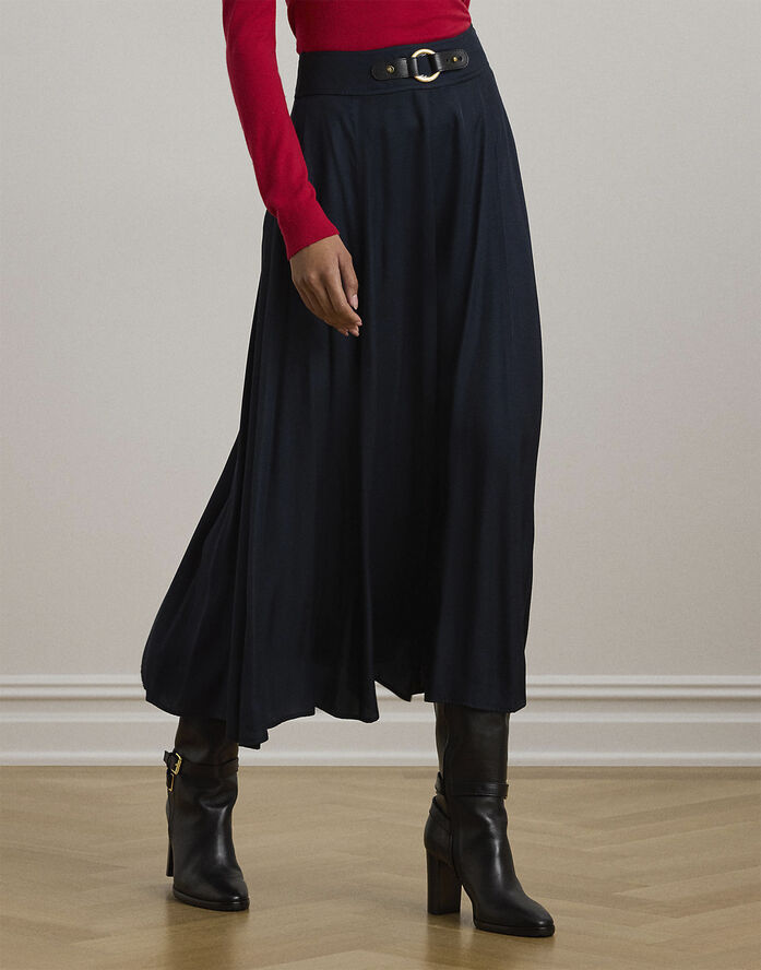 Lauren Ralph Lauren VISCOSE SHEEN-SKIRT Lauren navy