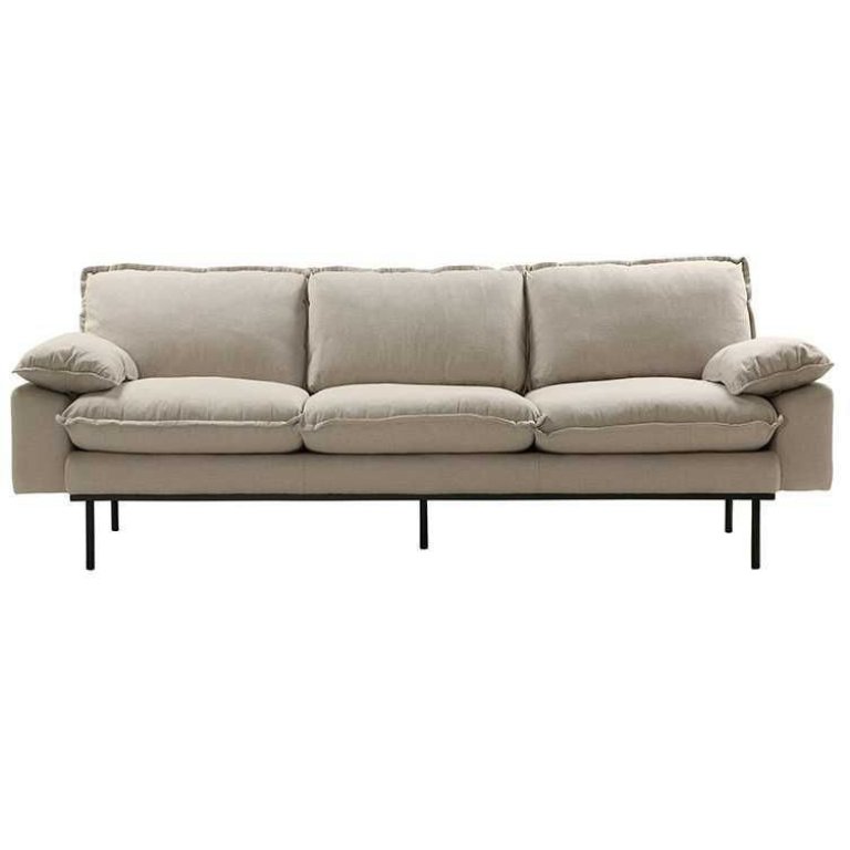 HKliving Retro bank 3-zits beige